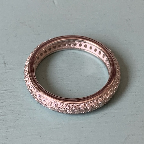 Sterling Silver Pave Crystal Ring - Picture 3 of 11